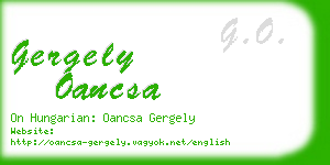 gergely oancsa business card